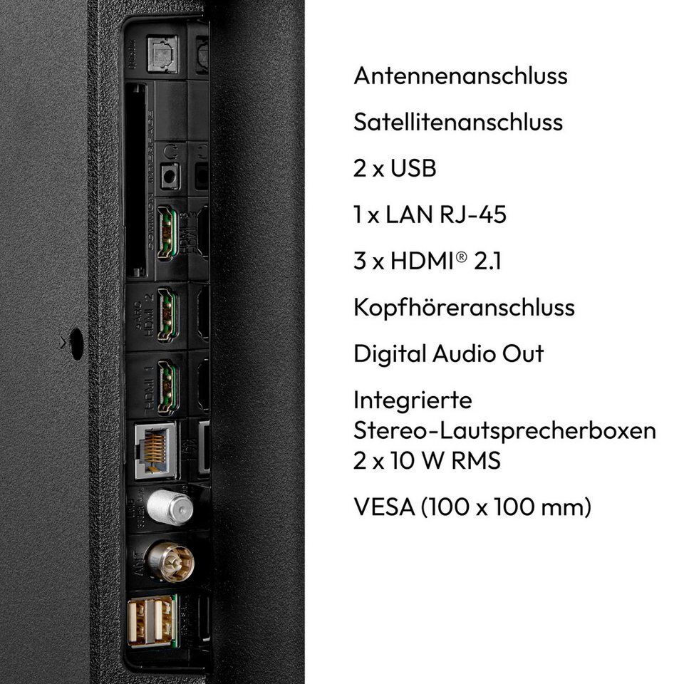 Medion® MD843700 QLED-Fernseher (108 cm/43 Zoll, 4K Ultra HD, Smart-TV, Dolby Vi