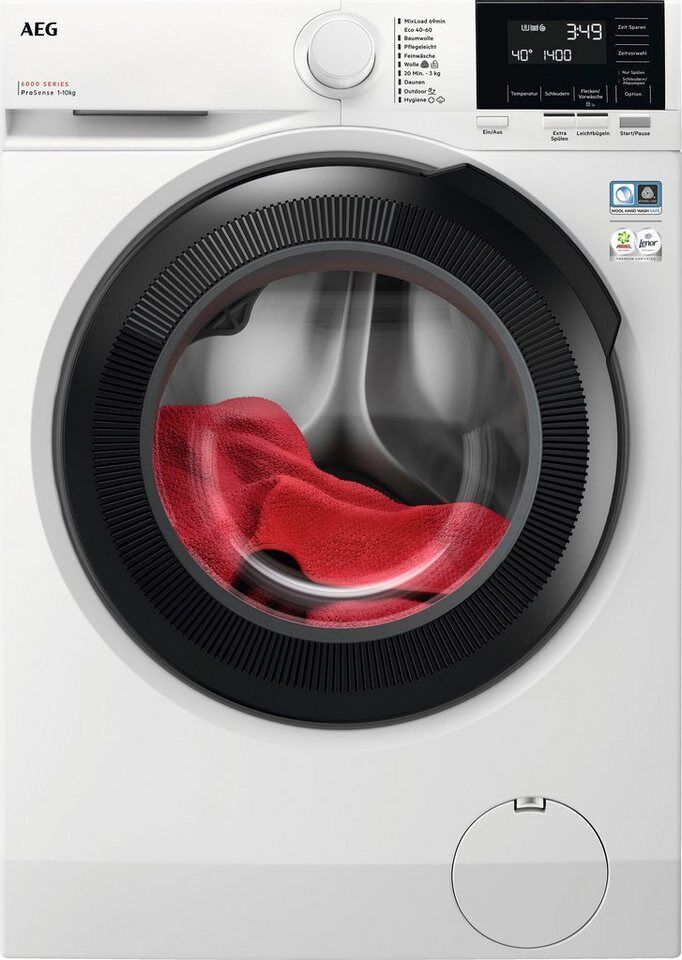 AEG Waschmaschine Serie 6000 mit ProSense-Technologie LR6FA410FL, 10 kg, 1400 U/
