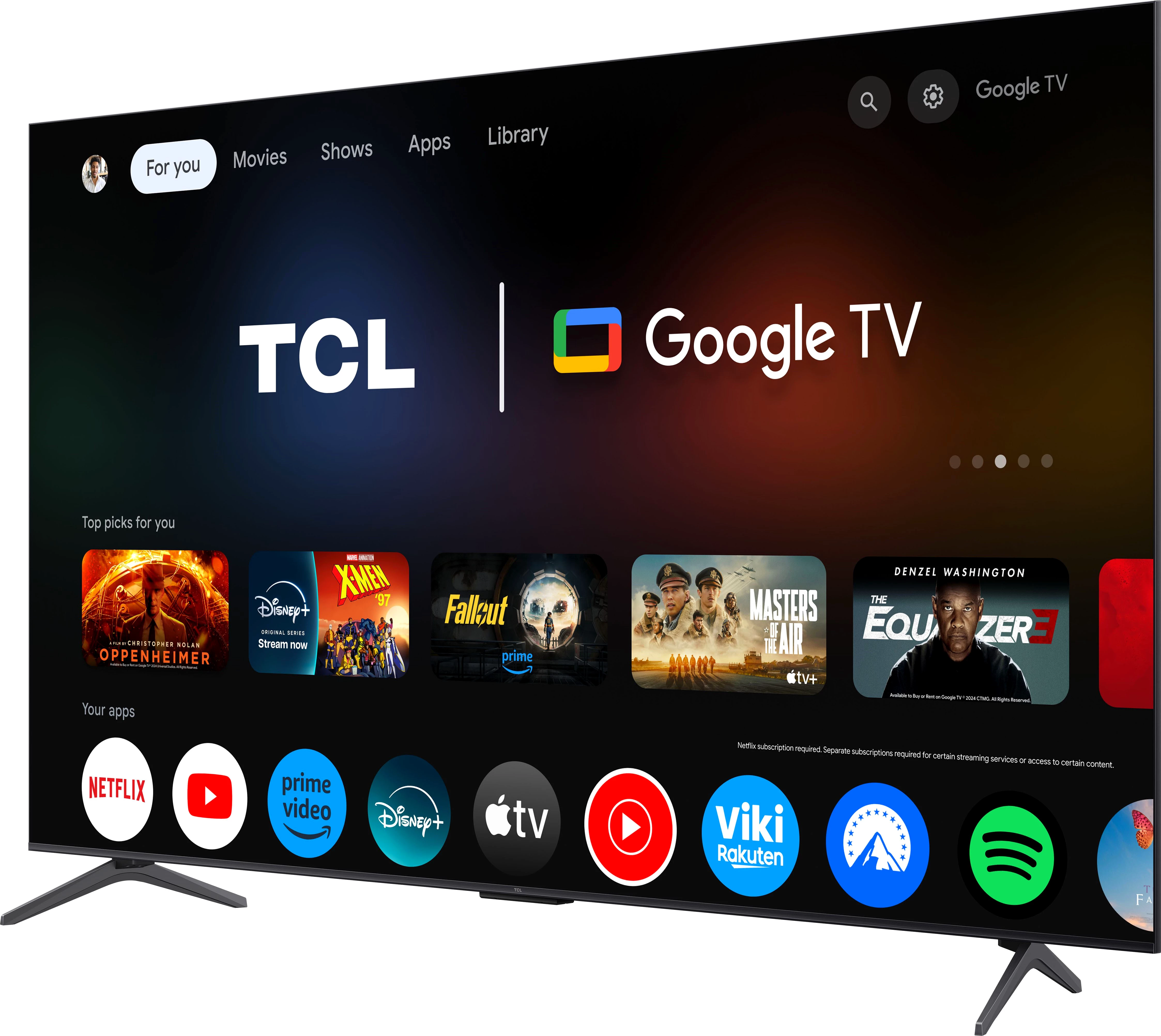 TCL 55C61KSX1 QLED Mini LED-Fernseher (139 cm/55 Zoll, 4K Ultra HD, Google TV, Smart-TV)