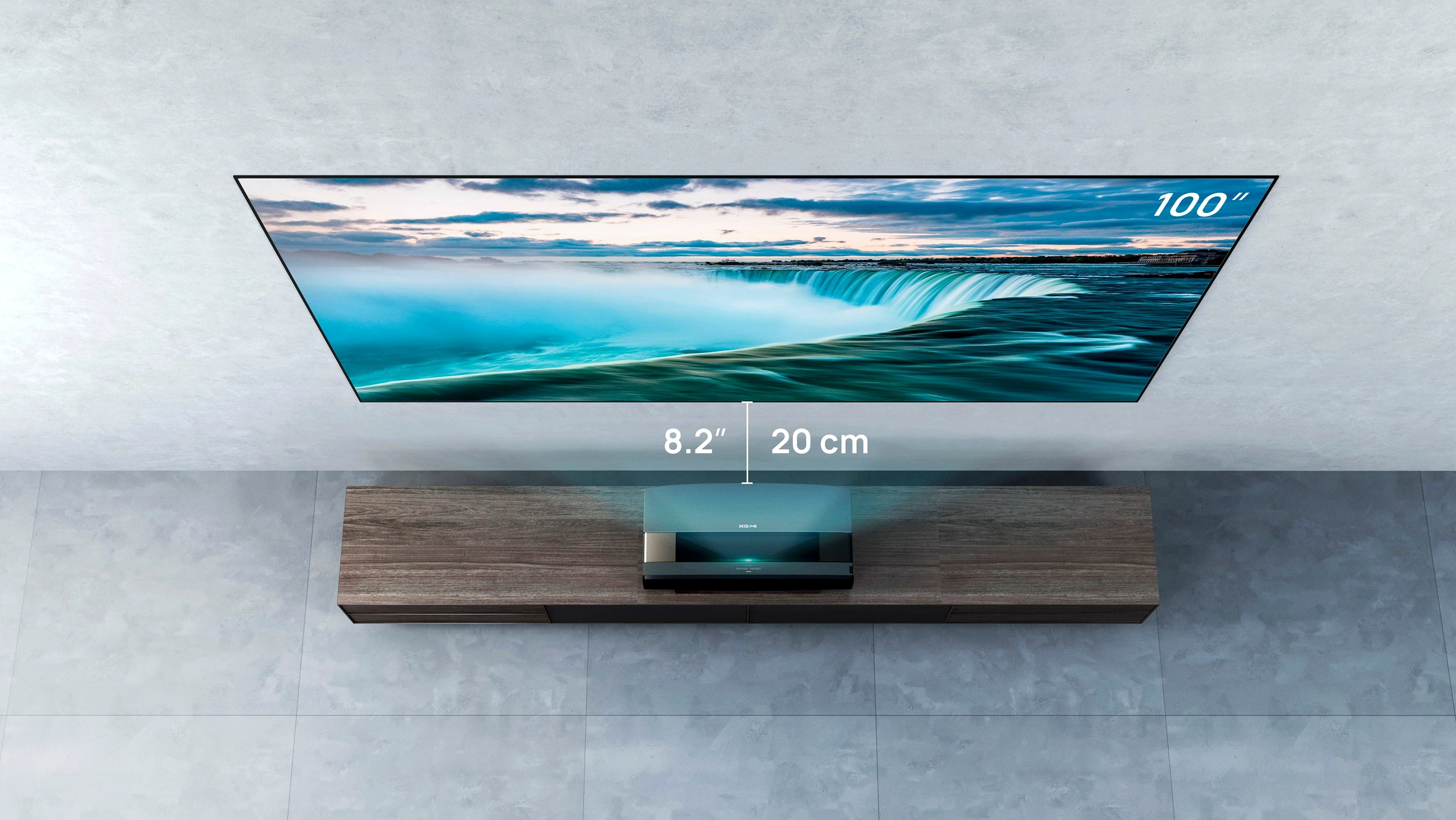 XGIMI AURA Beamer (2400 lm, 3840 x 2160 px, Smart Kurz-Distanz Beamer, 4K, 2400 ANSI-Lumen)