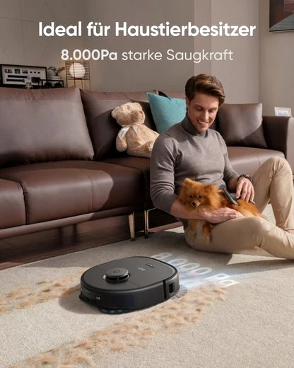 eufy Saugroboter X10 Pro Omni, 8.000Pa, Auto-Absaugen/Befüllen
