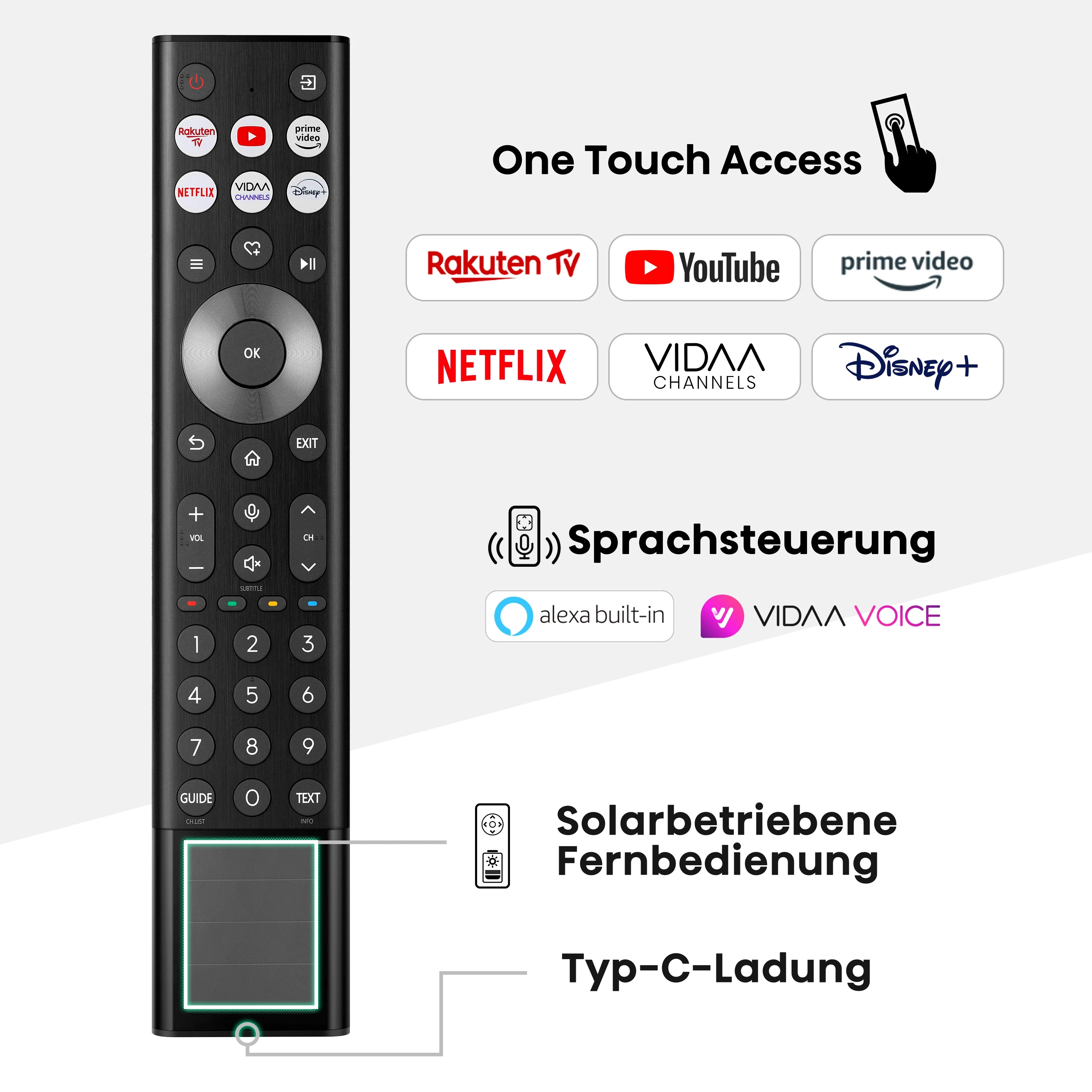 Hisense 65U7NQ Mini-LED-Fernseher (164 cm/65 Zoll, 4K Ultra HD, Smart-TV, 4KUHD, ULED, Mini LED)