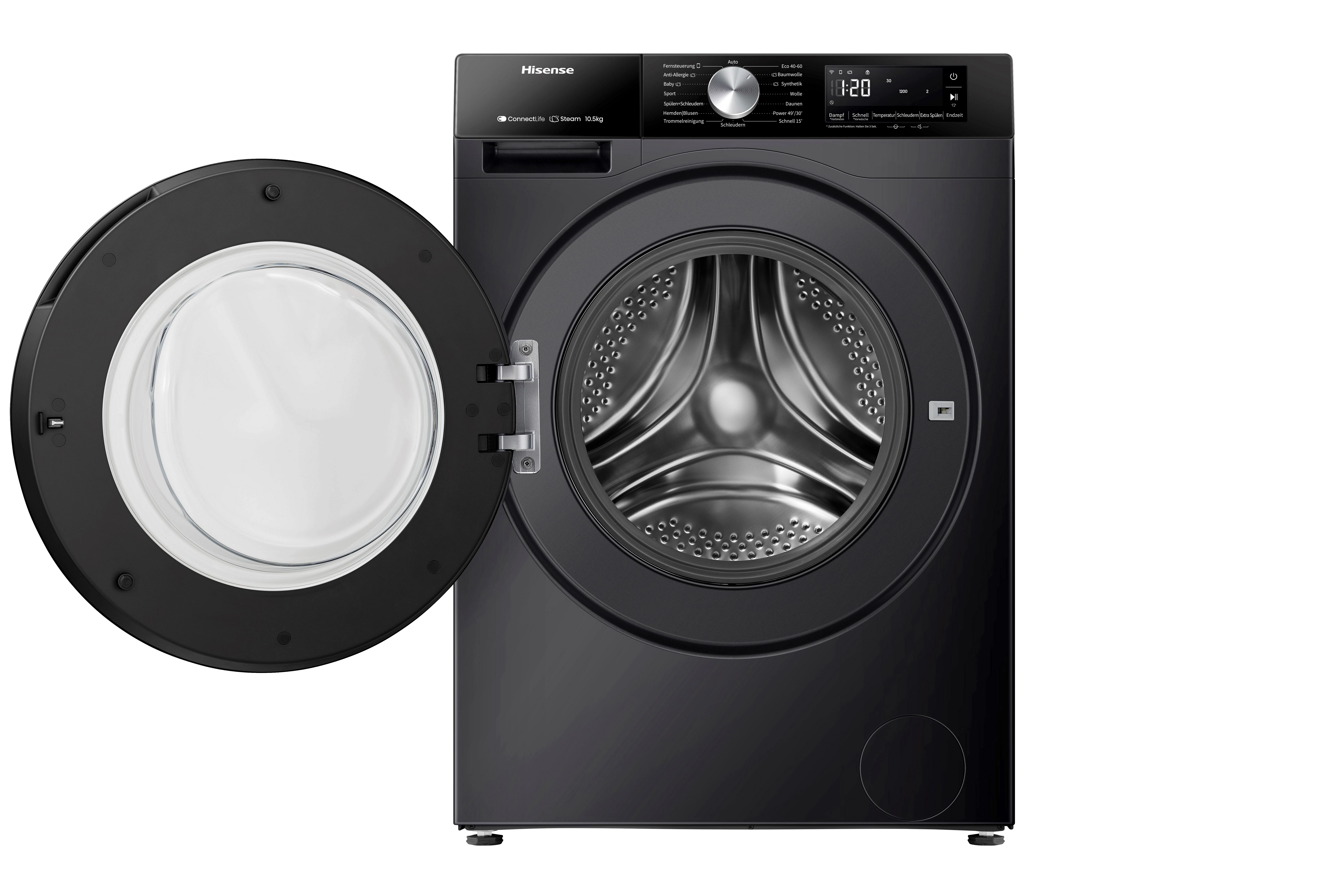 Hisense Waschmaschine WF5S1045BB, 10,5 kg, 1400 U/min, AutoDosing