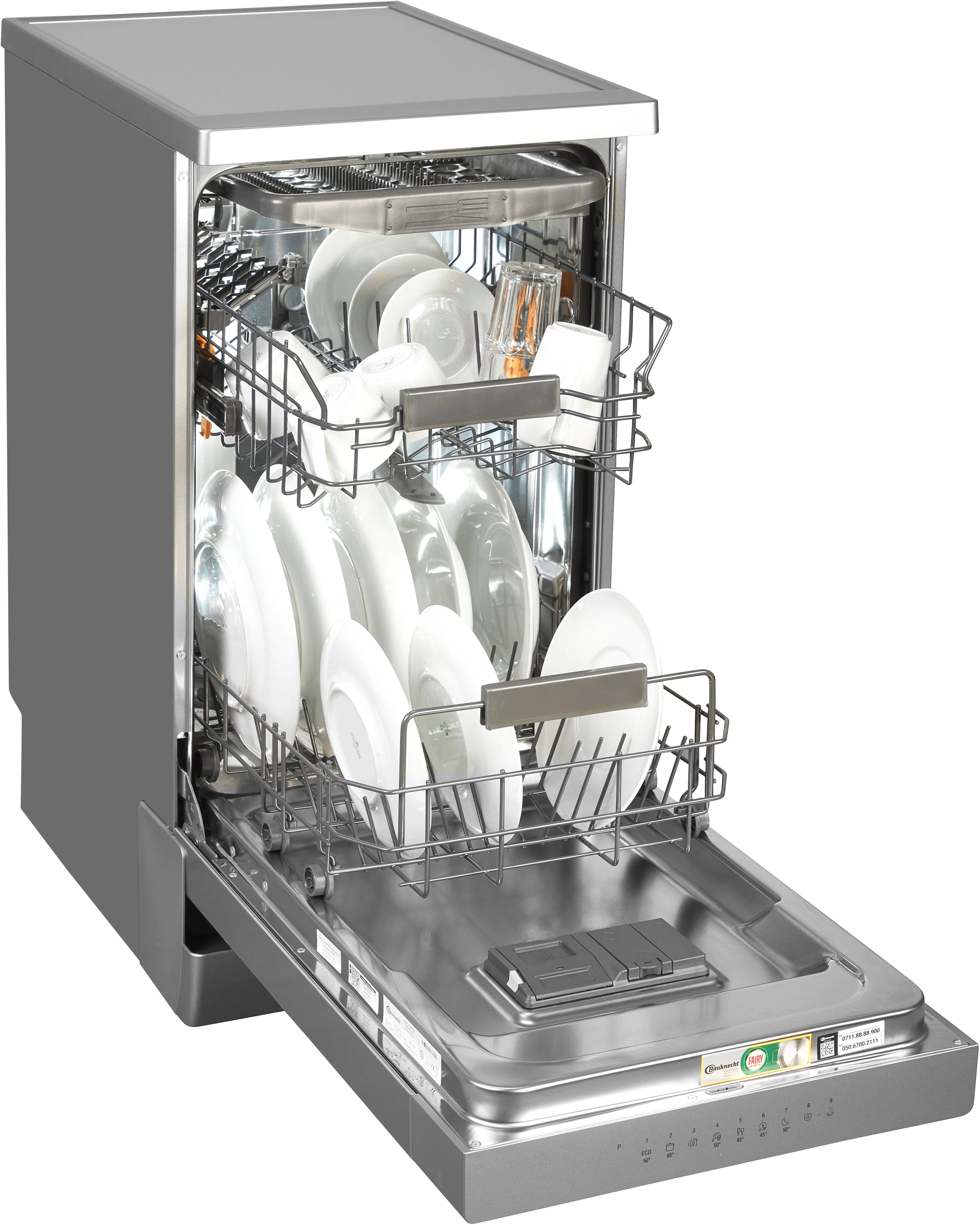 BAUKNECHT Standgeschirrspüler BK4FC11BS7A0X, 11 Maßgedecke, ActiveDry