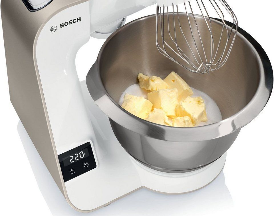 BOSCH Küchenmaschine Serie 4 MUM5XW40, integr. Waage, Durchlaufschnitzler, weiß/