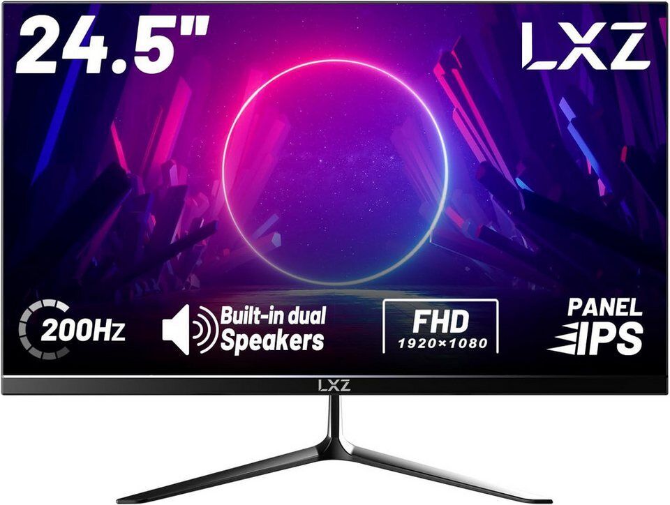 LXZ 24.5 Inch Gaming Monitor 200Hz, FHD 1080p, 1ms, DP/HDMI, Eye Care Gaming-Mon