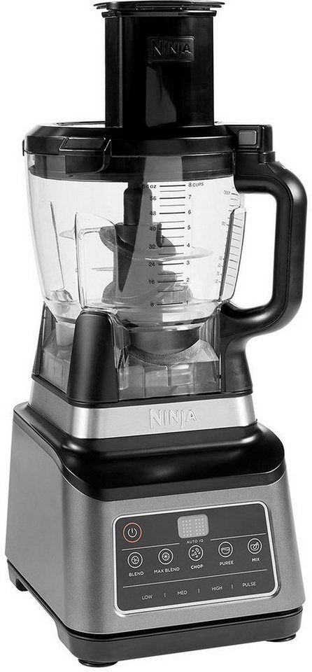 NINJA Kompakt-Küchenmaschine 3-in-1 mit Auto-iQ BN800EU, 1200 W, 2,1 l Schüssel,
