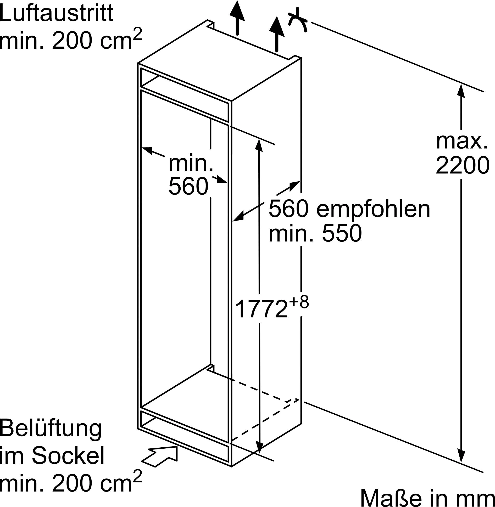 NEFF Einbaukühlgefrierkombination N 30 KI7861FE0, 177,2 cm hoch, 54,1 cm breit