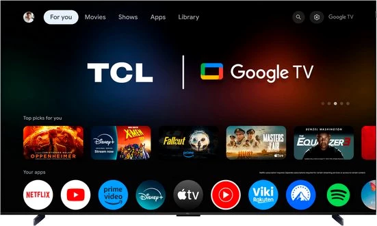 TCL 98C61BX7 QLED-Fernseher (248 cm/98 Zoll, 4K Ultra HD, Google TV)