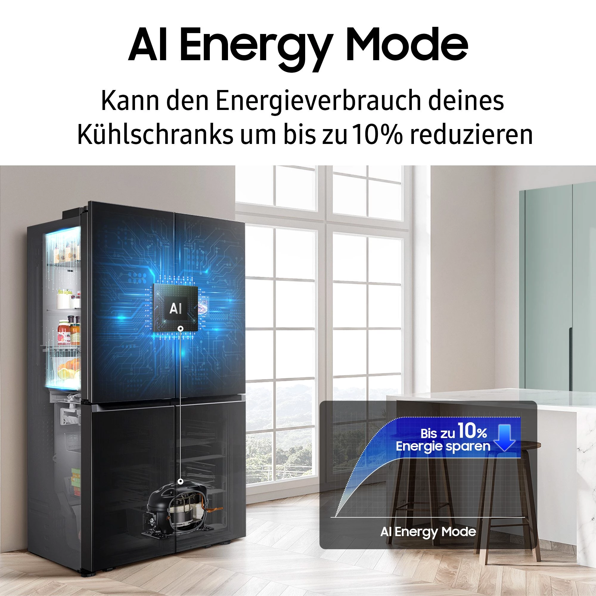 Samsung French Door RM94F RM90F67CECEF, 185,3 cm hoch, 91,2 cm breit