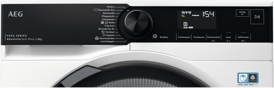 AEG Wärmepumpentrockner Serie 9000 TR9T75680, 3D-Scan: Daunenjacken so flauschig