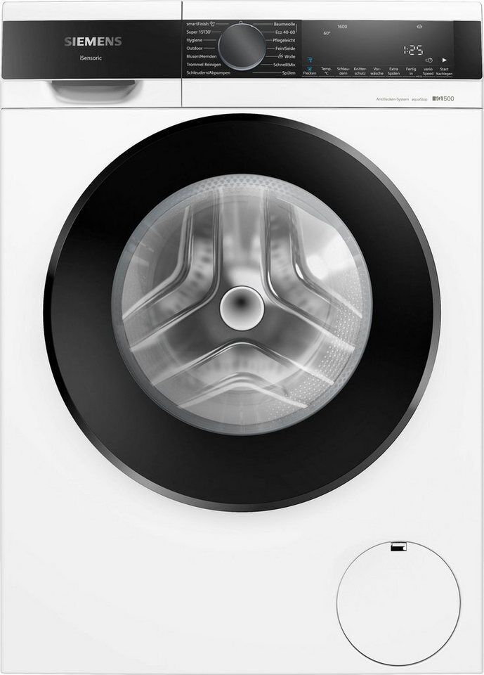 SIEMENS Waschmaschine iQ500 WG56G2Z41, 10 kg, 1600 U/min, Knitter-Programm smart