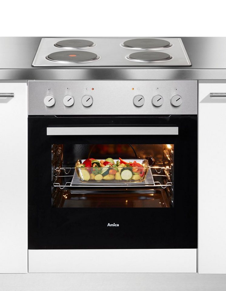 Amica Elektro-Herd-Set EHE 932 000 E, Steam Clean, Solider Kochkomfort für den A