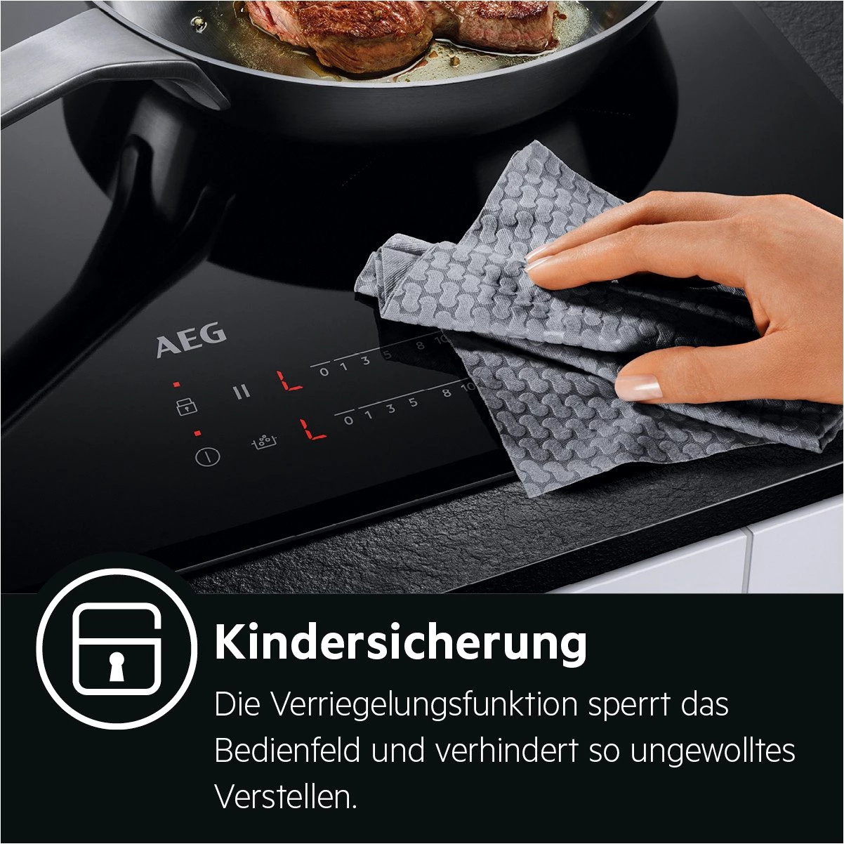 AEG Backofen-Set HH24BSM, Aqua Clean, Wasserdampfreinigung des Backofens, Grill
