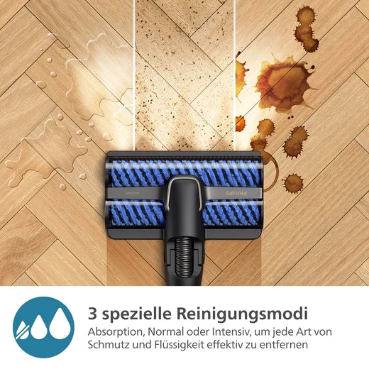 Philips Nass-Trocken-Akkusauger AquaTrio Cordless 9000 Series XW9463/11, 48,6 W, beutellos