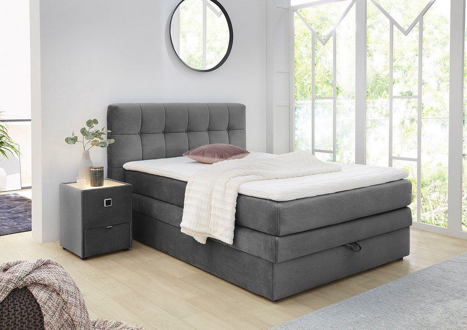 Jockenhöfer Gruppe Boxspringbett Amy, mit Bettkasten und Kaltschaum-Topper, erhä