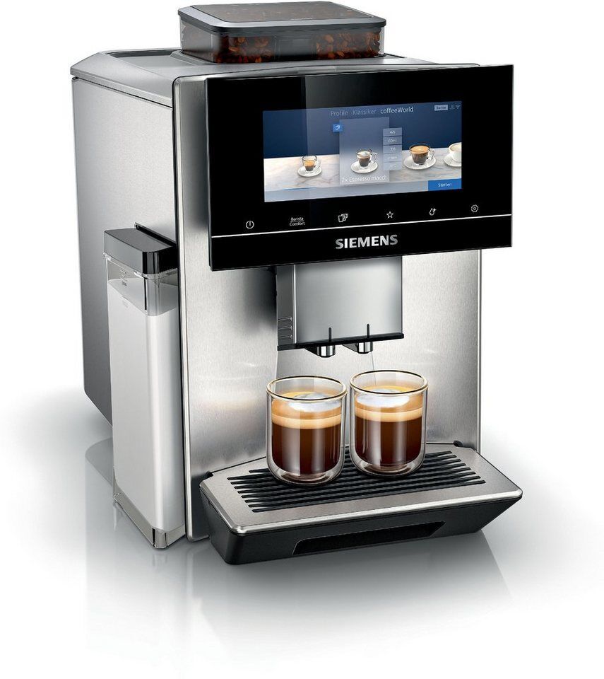 SIEMENS Kaffeevollautomat EQ900 TQ903D43, intuitives 6,8" TFT-Display, Geräuschr