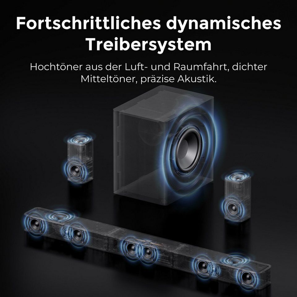 Ultimea Skywave X60 Soundbar 7.1.4-Kanal Dolby Atmos (840 W, 360° SurroundX Audi