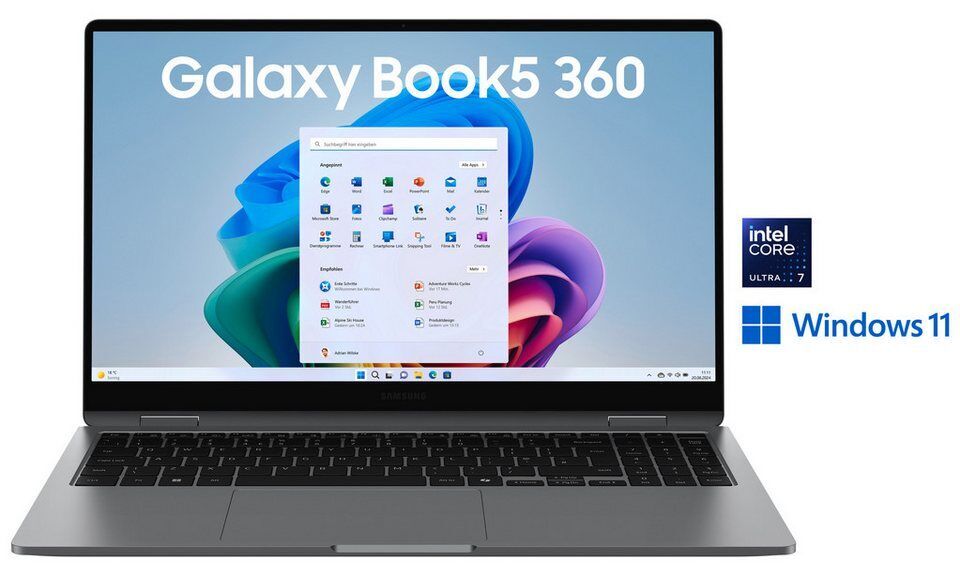 Samsung Galaxy Book5 360 15,6'' (NP750Q) Ultra7 16 GB + 512 GB Convertible Noteb