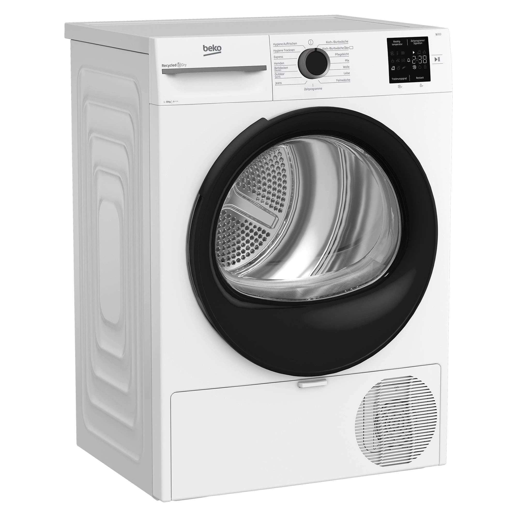 BEKO Wärmepumpentrockner BM3T38249W, 8 kg, Hygiene Trockne, Allergikergeeignet, 15 Programme
