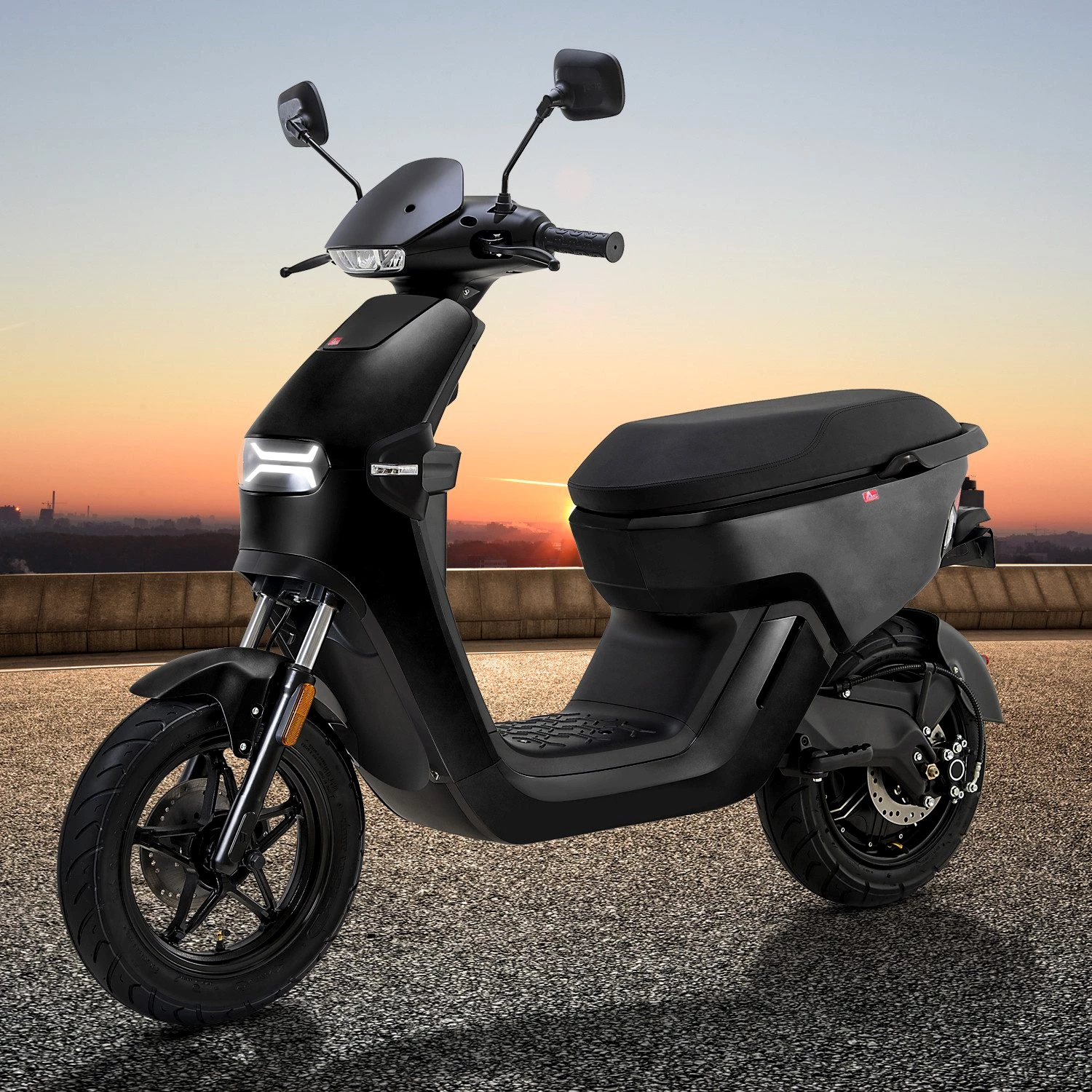 AsVIVA E-Motorroller EM1 Elektroroller – 1200W Bosch-Motor, 45 km/h, 60V Akku, LED, Alarm, 1200 W