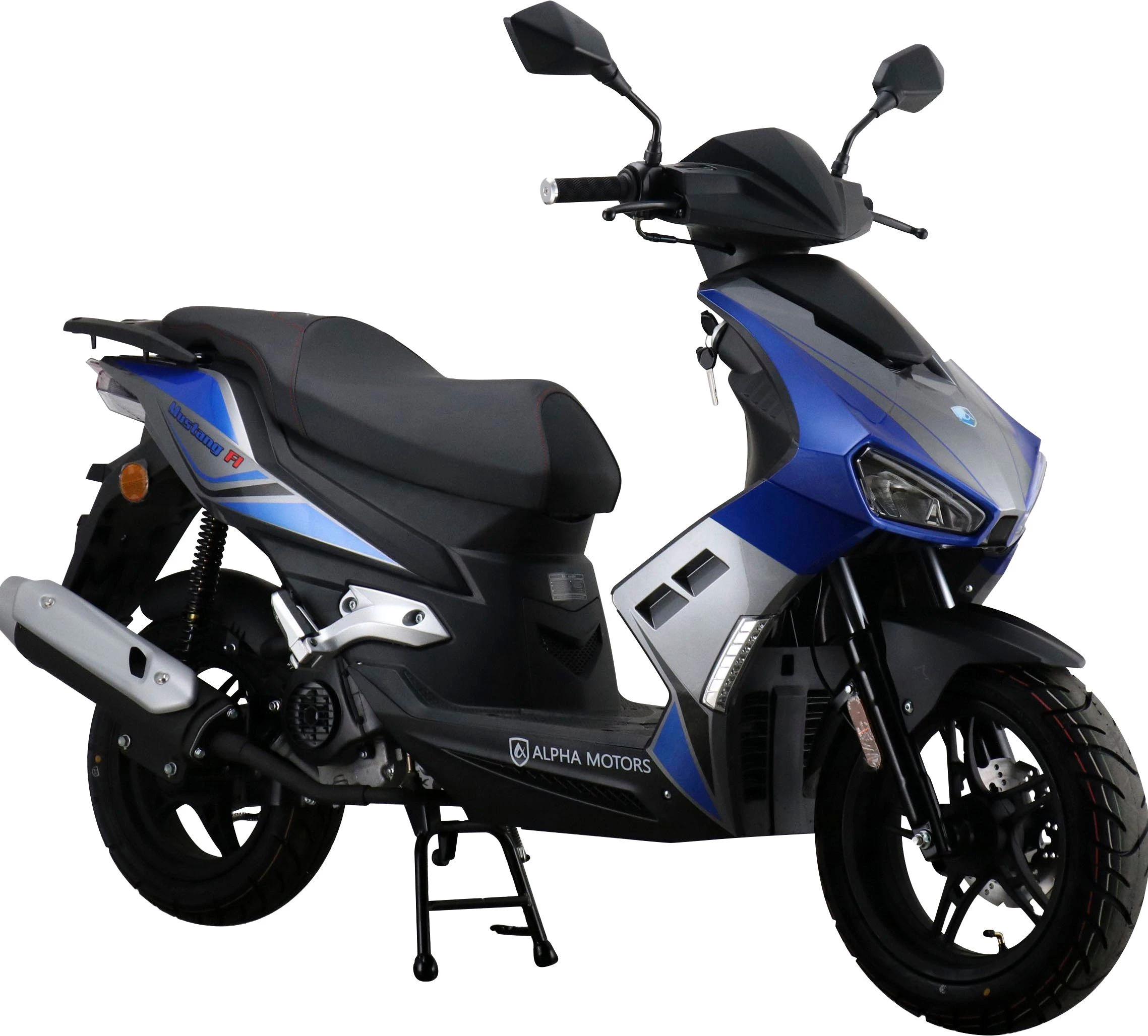 ALPHA MOTORS Motorroller Mustang FI 50 ccm, 25 km/h, Euro 5, mit USB-Anschluss und Lenkerschloss