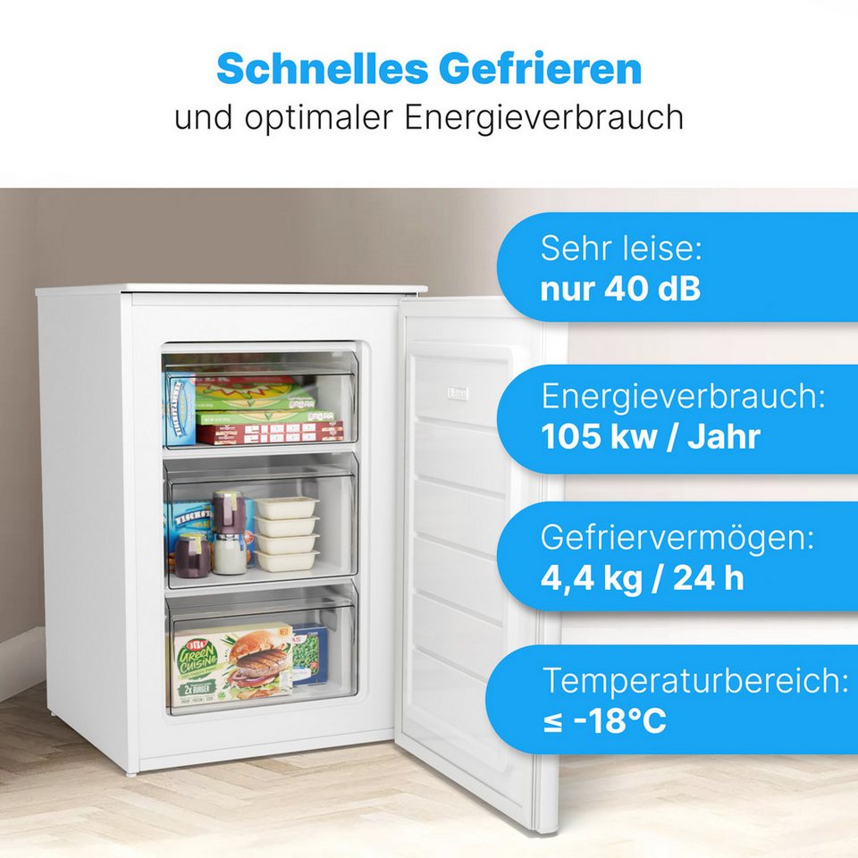 BOMANN Gefrierschrank GS 7253, 85 cm hoch, 55 cm breit, Gefrierschrank 87L, Gefr