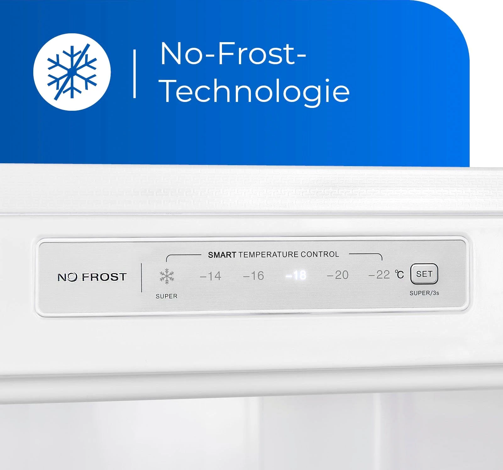 exquisit Gefrierschrank GS271-NF-H-040D weiss, 170,5 cm hoch, 54 cm breit, 204 Liter Nutzinhalt