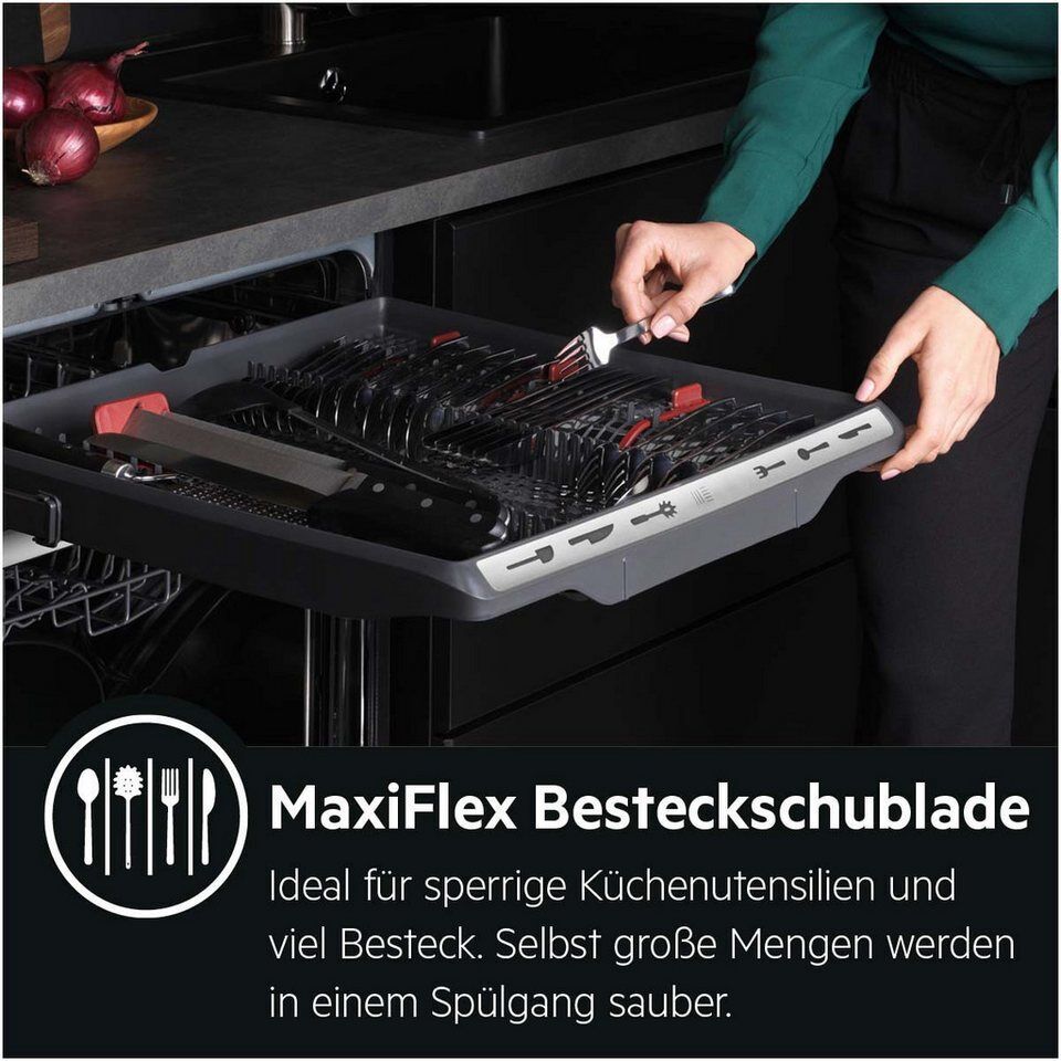 AEG teilintegrierbarer Geschirrspüler 5000 FES7572APM, 14 Maßgedecke, AirDry Tec