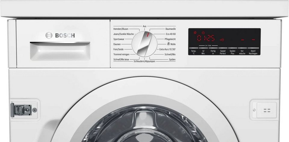 BOSCH Einbauwaschmaschine Serie 8 WIW28443, 8 kg, 1400 U/min, AquaStop, Speed Pe