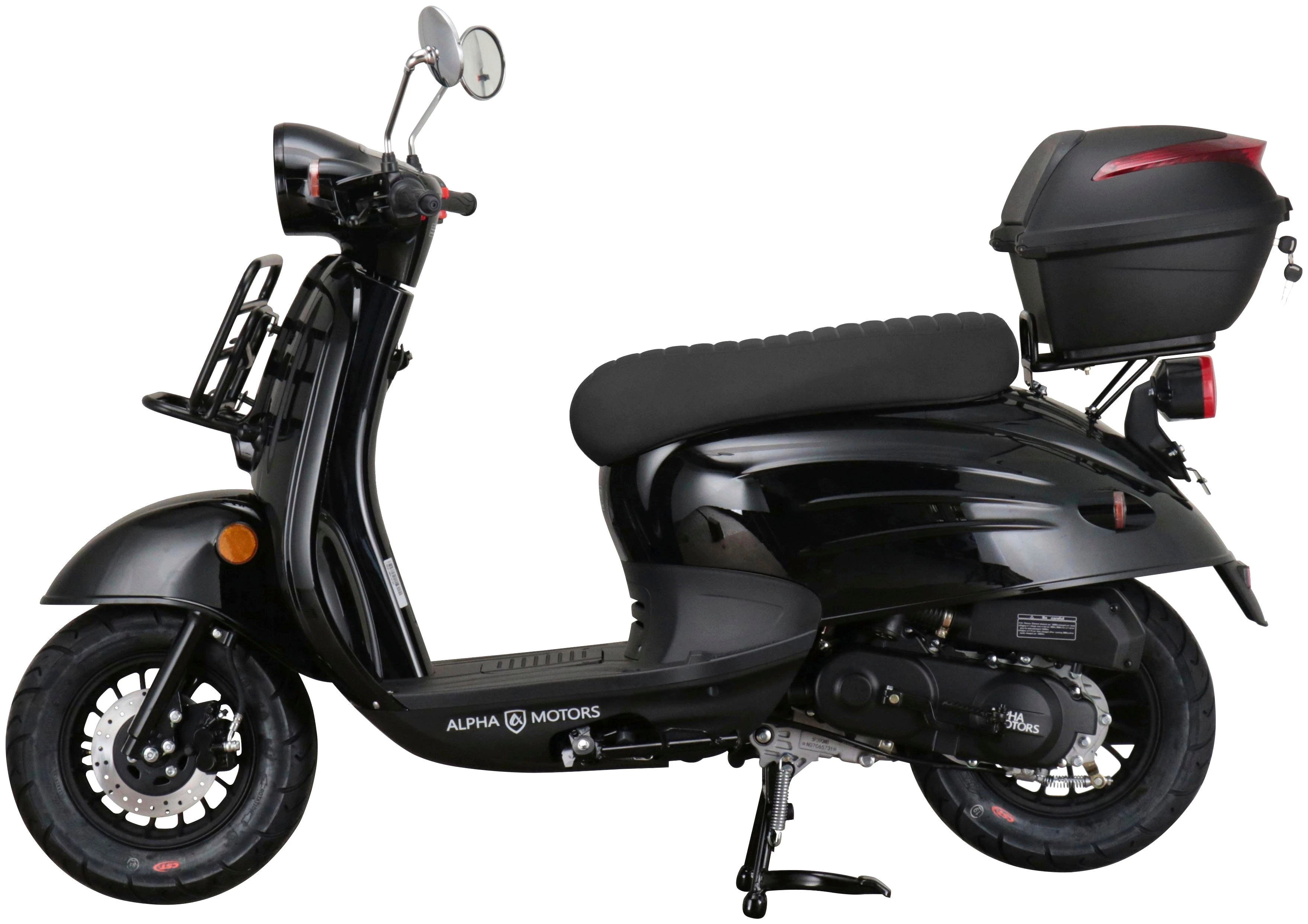 Alpha Motors Mofaroller Adria, 50 ccm, 25 km/h, Euro 5, (Set, inkl. Topcase), mit Lenkerschloss