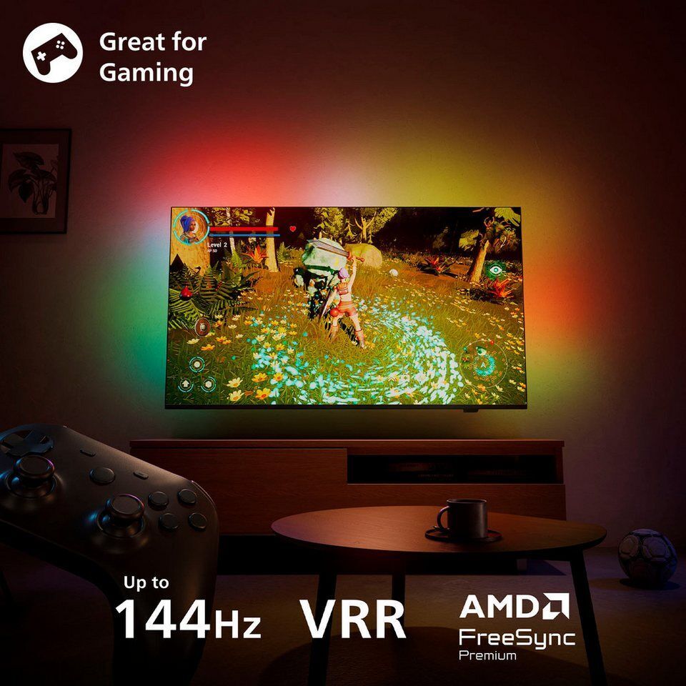 Philips 55PUS9000/12 QLED-Fernseher (139 cm/55 Zoll, 4K Ultra HD, Smart-TV)