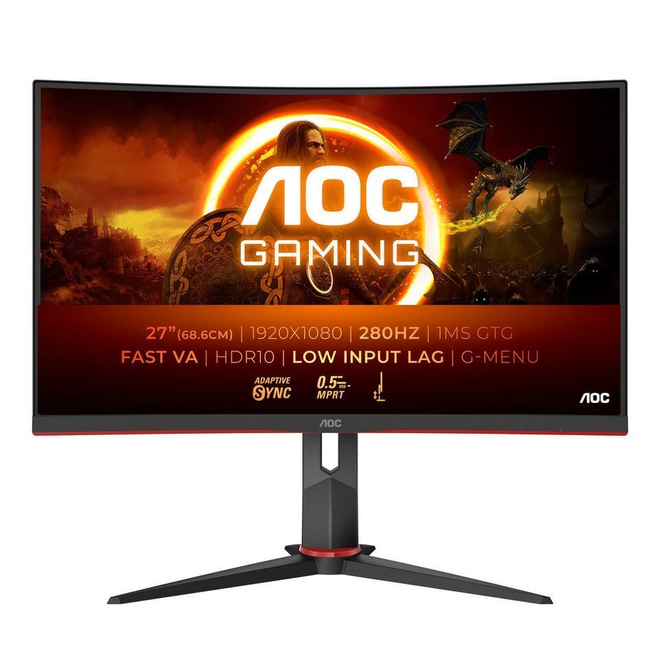 AOC C27G2Z3/BK Curved-Gaming-Monitor (68,6 cm/27 ", 1920 x 1080 px, Full HD, 0,5