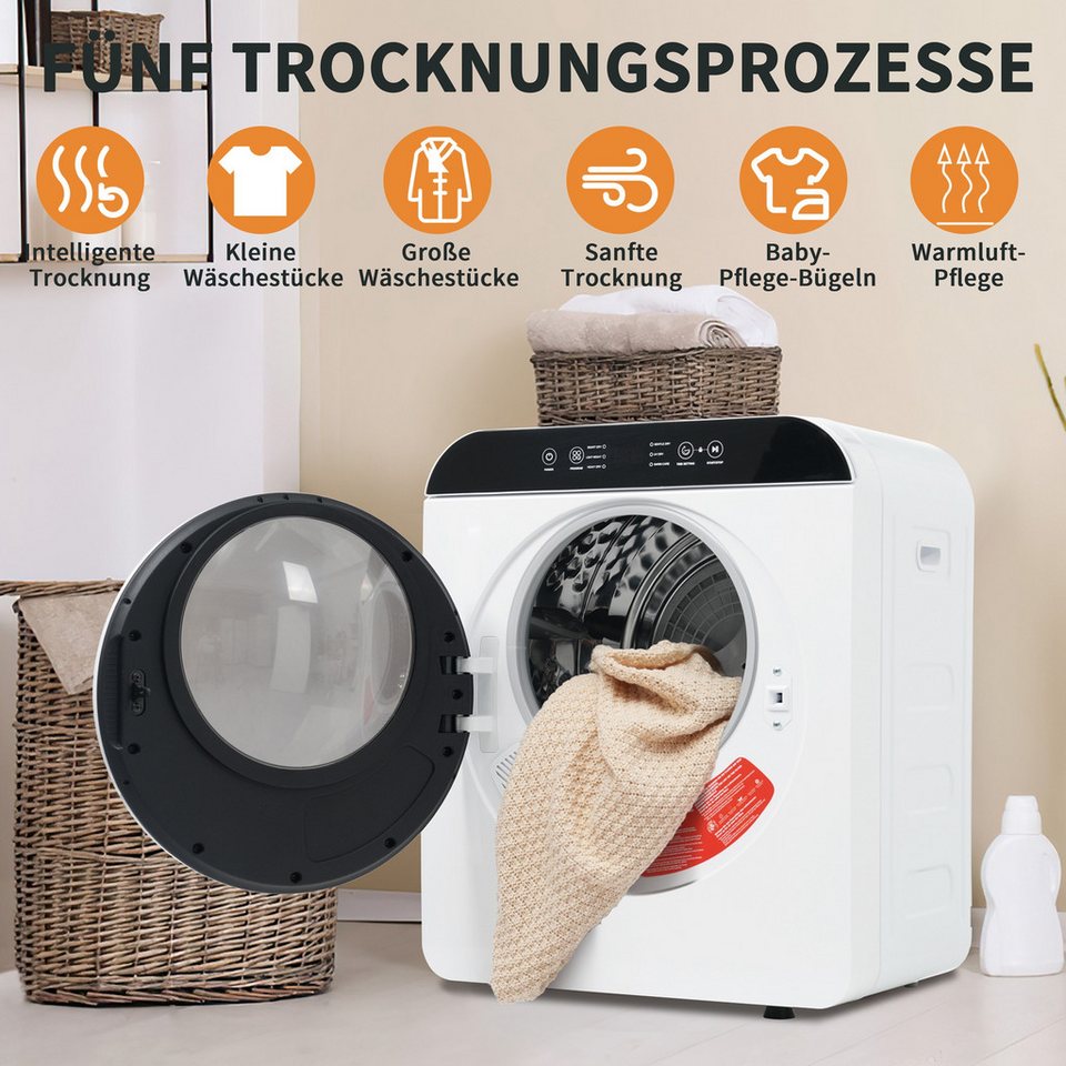 Silonn Ablufttrockner Wäschetrockner 3 kg Kapazität, UV-Sterilisation, wandmonti