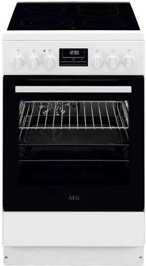 AEG Elektro-Standherd CCB5440CBW, mit Teilauszug, mit Glaskeramik-Kochfeld