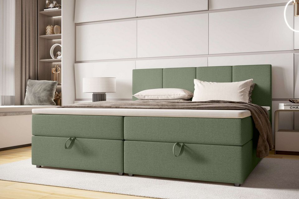 99rooms Boxspringbett Alvaro (Schlafzimmerbett, Bett), 140/160/180x 200 cm, mit