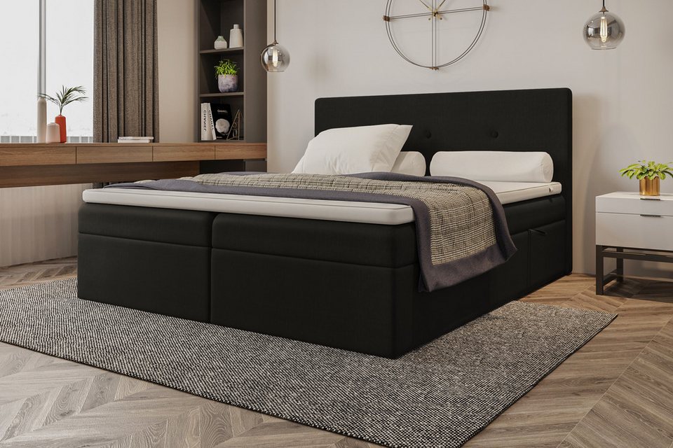 99rooms Boxspringbett Largetti (Schlafzimmerbett, Bett), wahlweise mit Topper, m