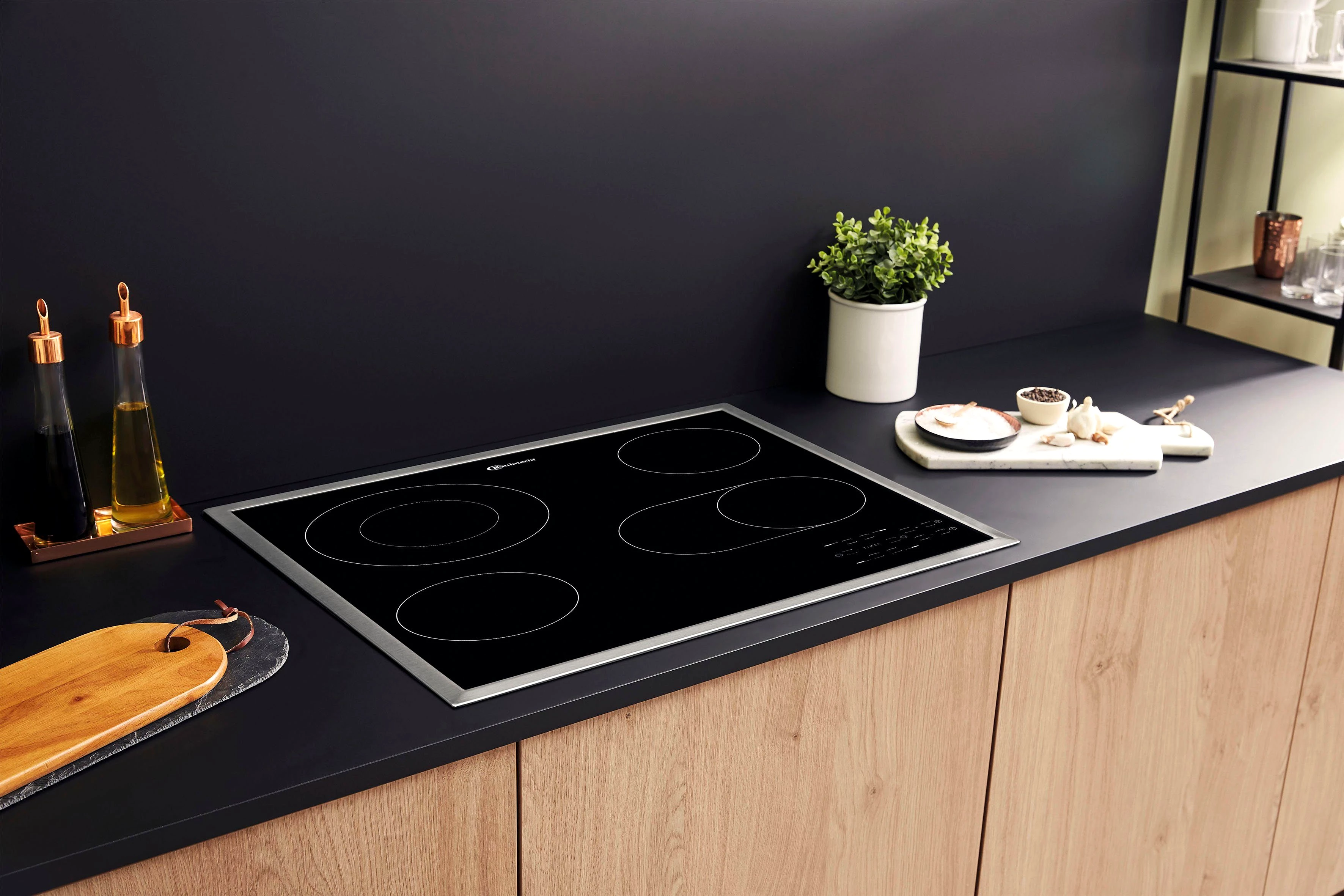 BAUKNECHT Backofen-Set BAKO 700 STEAM, mit 2-fach-Teleskopauszug, Dampffunktion, PowerHeißluft