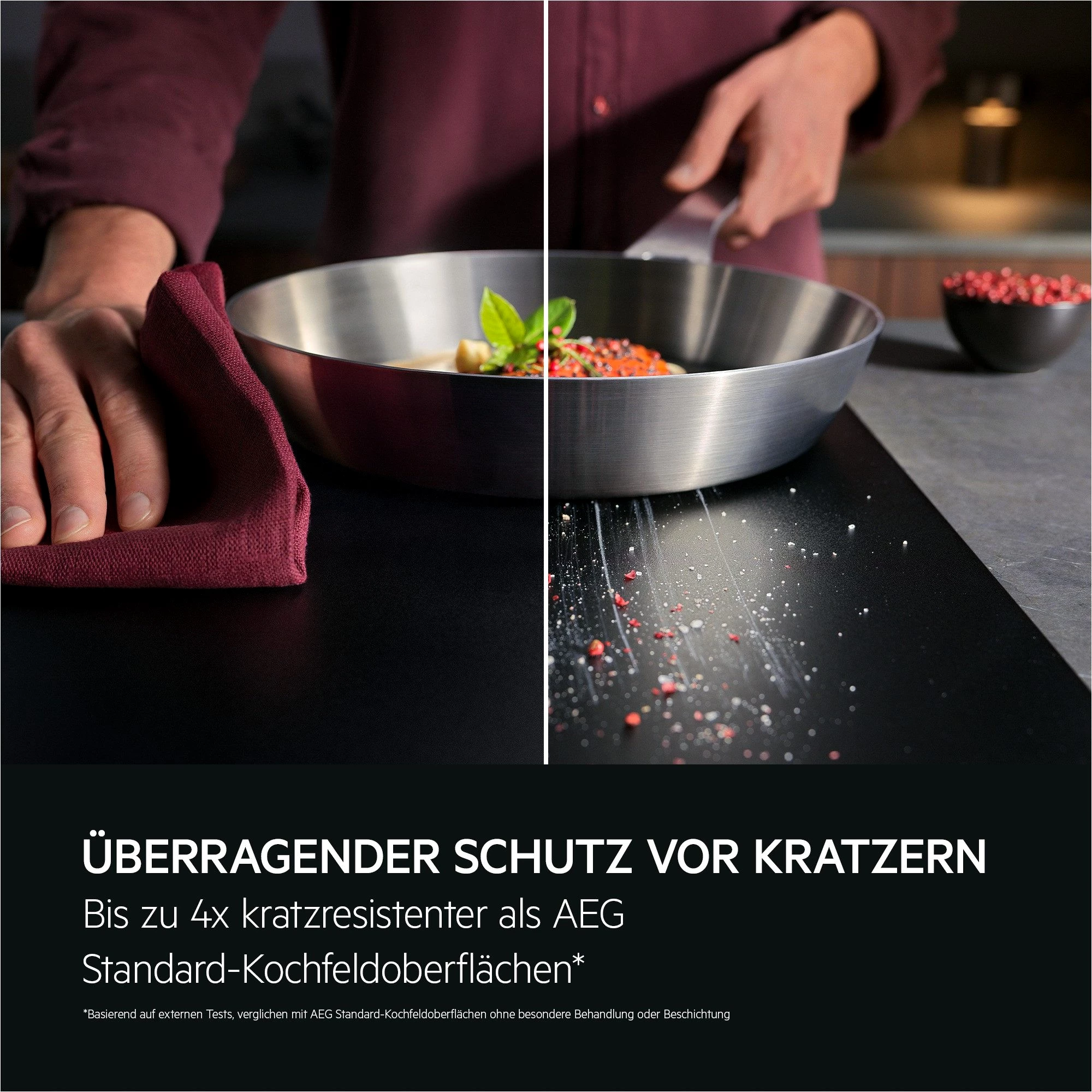 AEG Backofen-Set HH24BSISML, mit 1-fach-Teleskopauszug, Aqua Clean