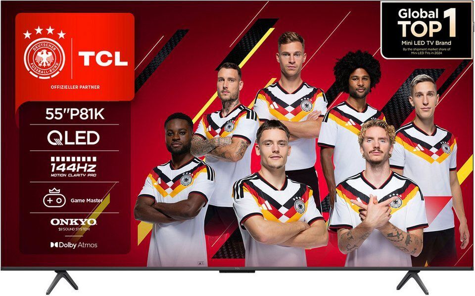 TCL 55P81KX2 QLED-Fernseher (139 cm/55 Zoll, 4K Ultra HD, Google TV, Smart-TV, 1
