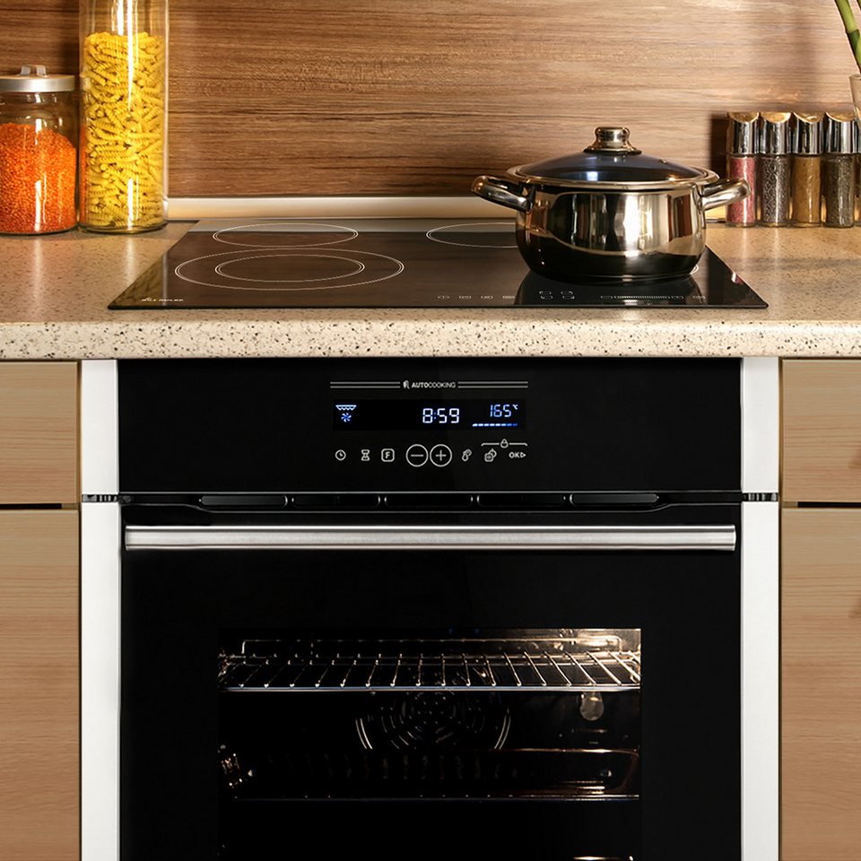 KKT KOLBE Backofen-Set Backofen und Kochfeld SET8016CH59RL, mit 2-fach Teleskopa