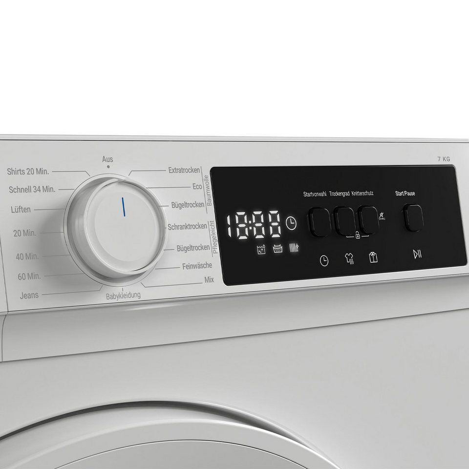Daewoo Wärmepumpentrockner TD-BR7GP0WE0-DE, DrumLight, BabyCare, Knitterschutz,