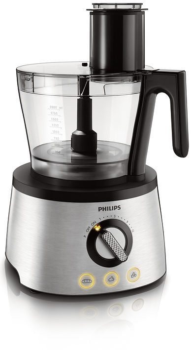 Philips Kompakt-Küchenmaschine HR7778/00, 1300 W, 2 l Schüssel, inkl. Knethaken,
