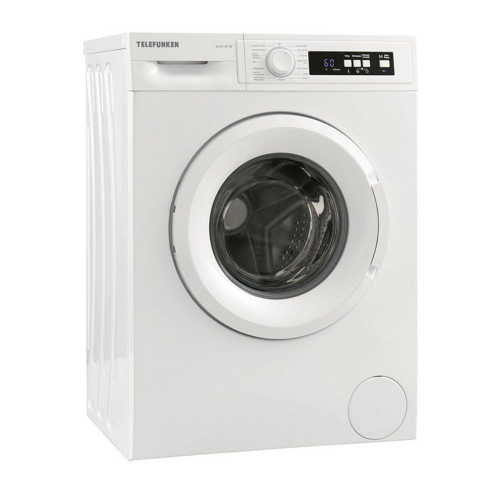 Telefunken Waschmaschine W-01-52-W, 5 kg, 1000 U/min, Mit Mengenautomatik und Üb