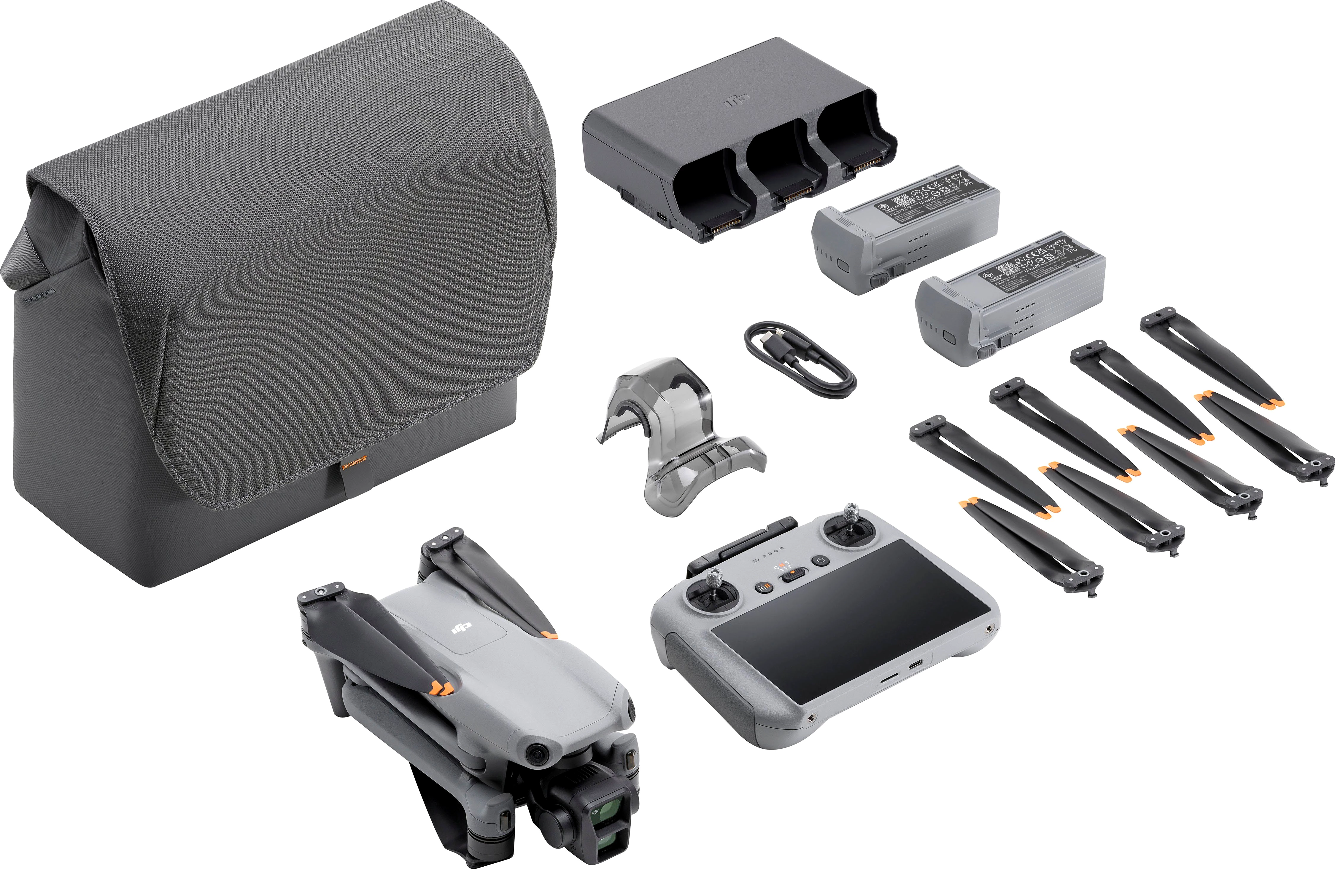 DJI Air 3 Fly More Combo  Drohne (4K Ultra HD, DJI RC 2 Fernsteuerung, 3 Akkus