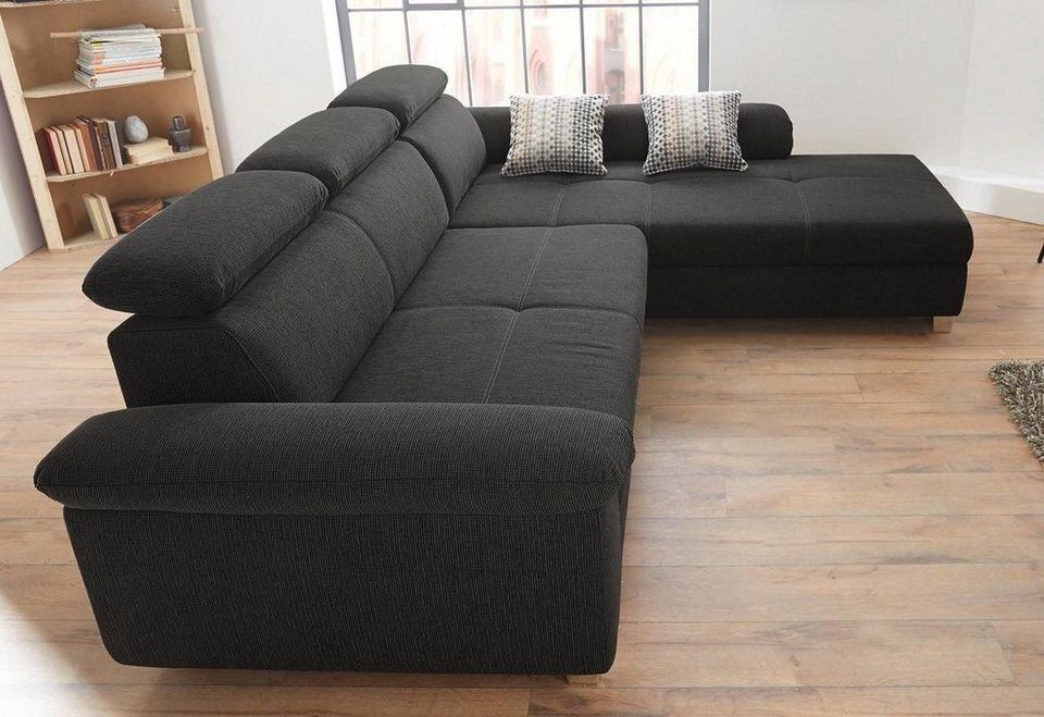 Jockenhöfer Gruppe Ecksofa Landshut L-Form, B: 295 cm, mit Bettfunktion, Kopftei