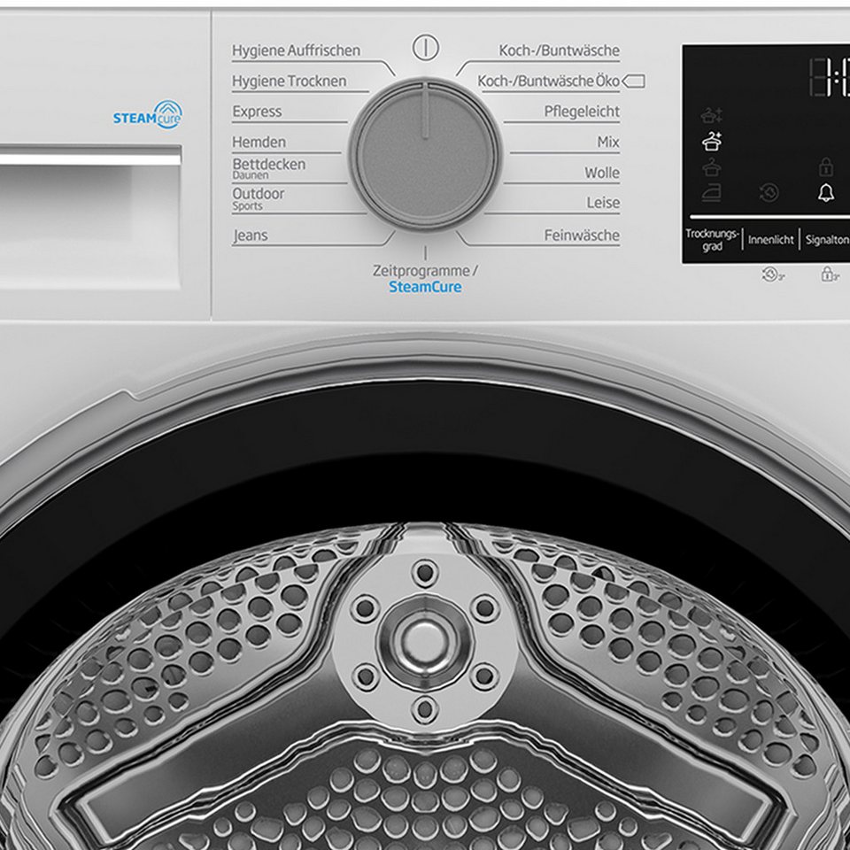 BEKO Wärmepumpentrockner B3T22491, Pro Smart Inverter Motor, Dampffunktion, Aqua