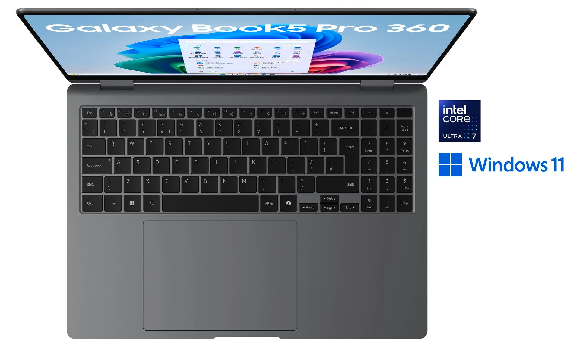 Samsung Book5 Pro 360 16''  Ultra7 16 GB + 512 GB Notebook (40,6 cm/16 Zoll, Intel Core Ultra 7
