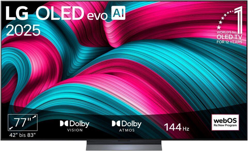 LG OLED77C5ELB OLED-Fernseher (195 cm/77 Zoll, 4K Ultra HD, Smart-TV)