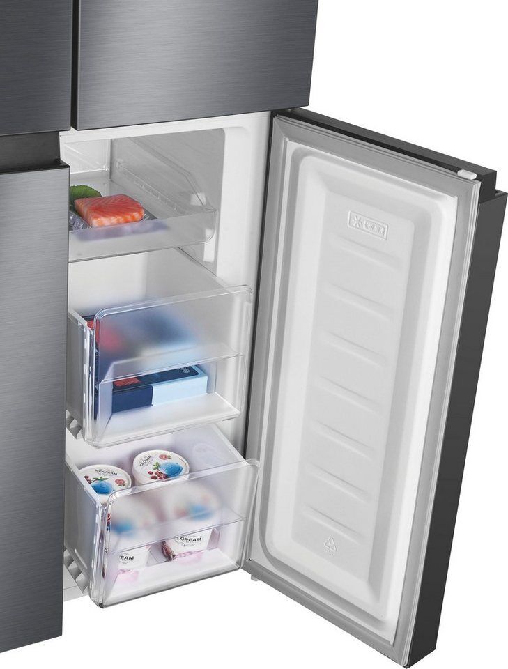 Hanseatic Multi Door HCDC18080CI, 180 cm hoch, 79 cm breit, NoFrost, Display, Tü
